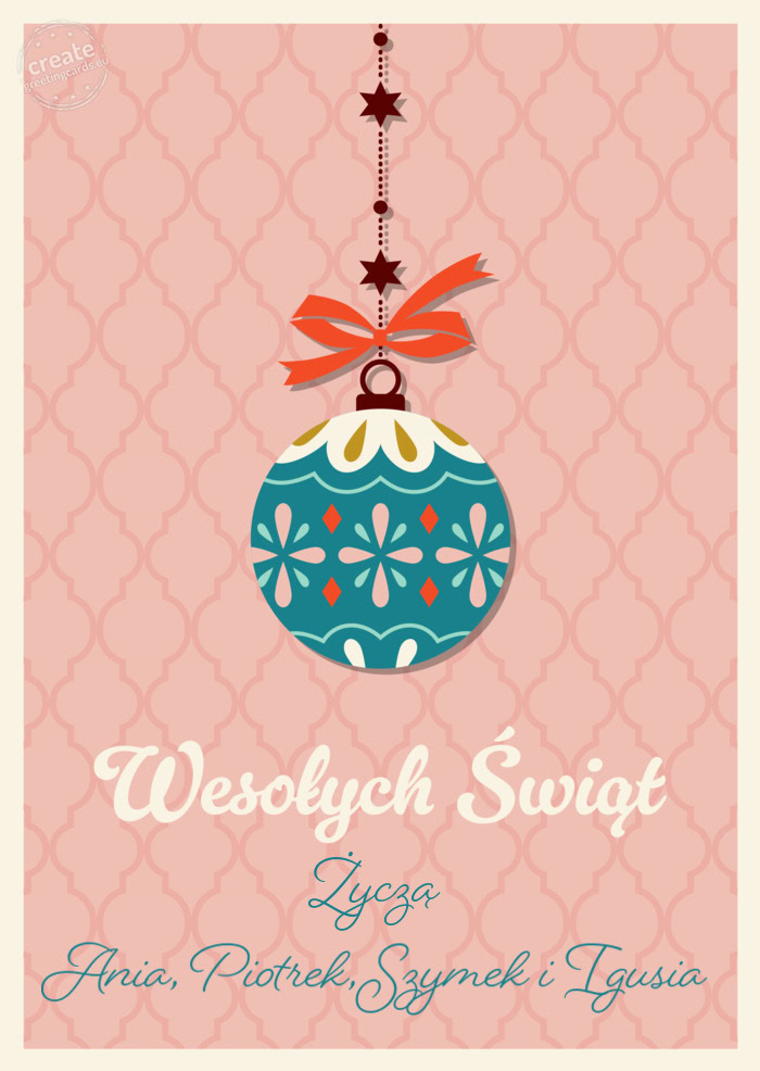 Życzą Ania, Piotrek, Szymek i Igusia