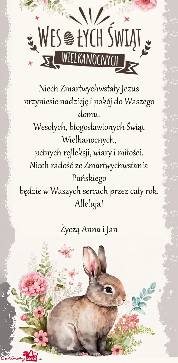 Życzą Anna i Jan