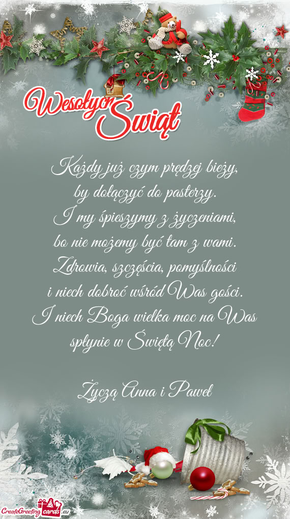 Życzą Anna i Paweł