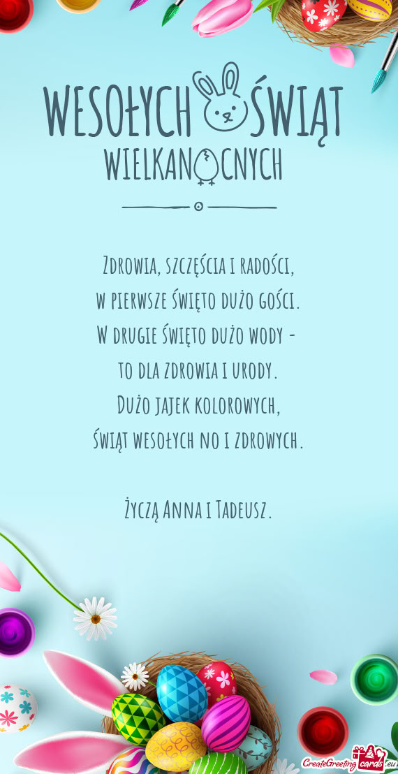 Życzą Anna i Tadeusz