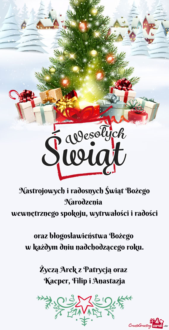 Życzą Arek z Patrycją oraz