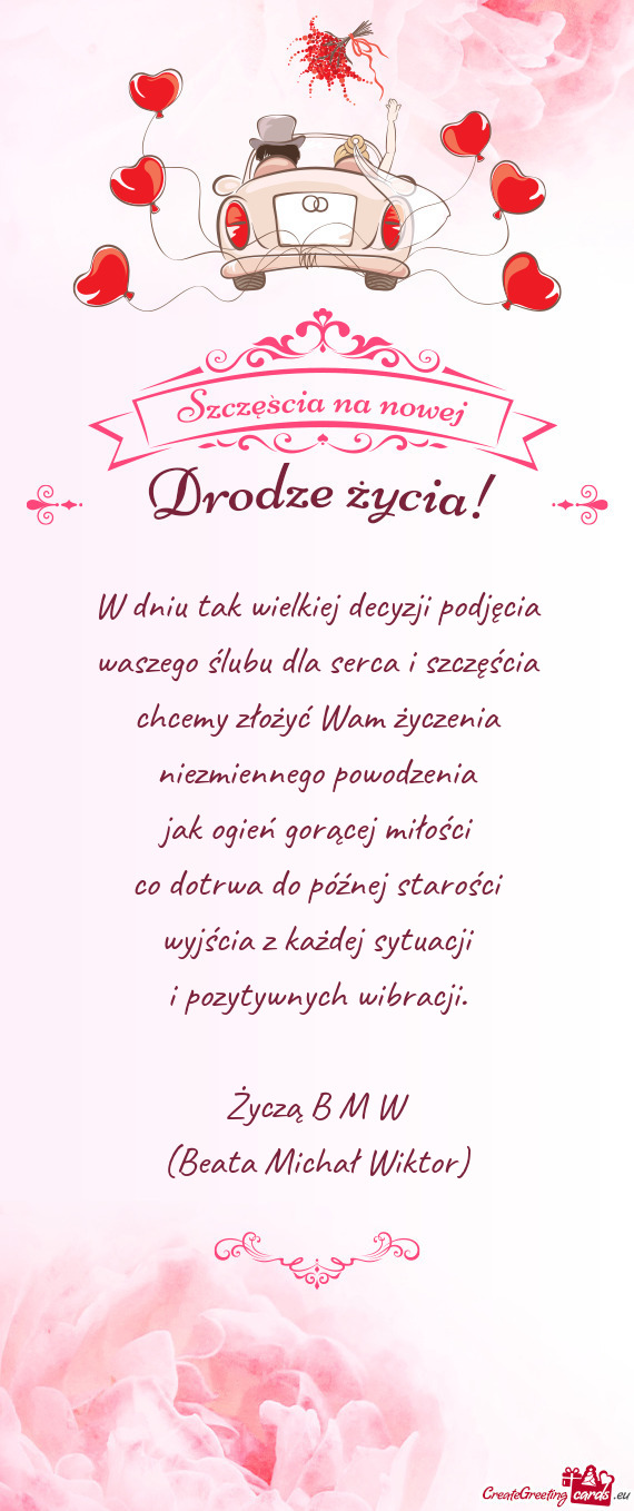 Życzą B M W