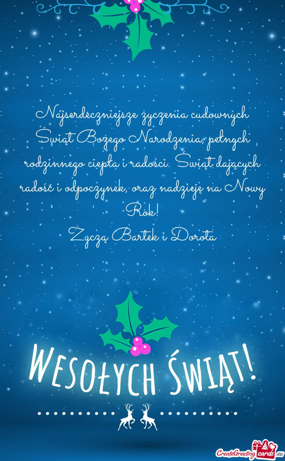 Życzą Bartek i Dorota