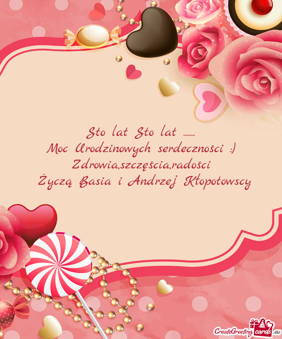 Życzą Basia i Andrzej Kłopotowscy