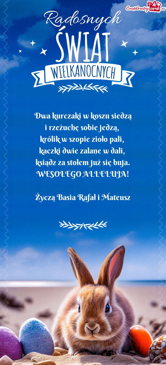 Życzą Basia Rafał i Mateusz