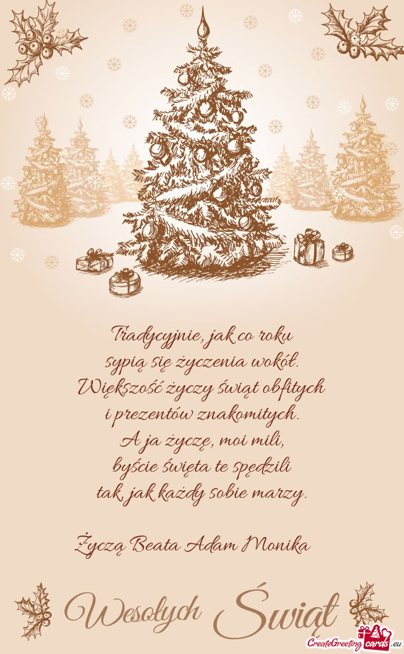 Życzą Beata Adam Monika ✨ 🎄