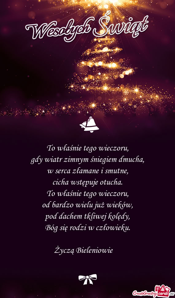Życzą Bieleniowie 🎄
