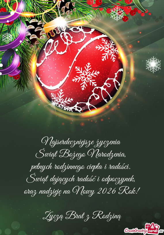 Życzą Brat z Rodziną
