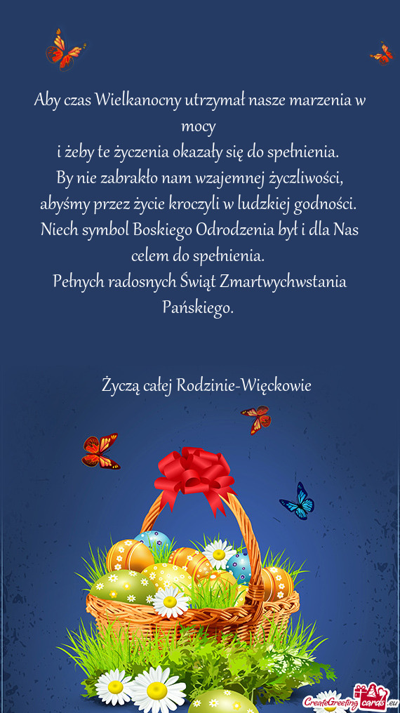 Życzą całej Rodzinie-Więckowie