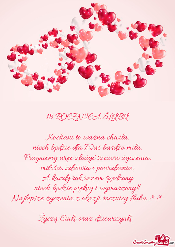 Życzą Cinki oraz dziewczynki ❤️