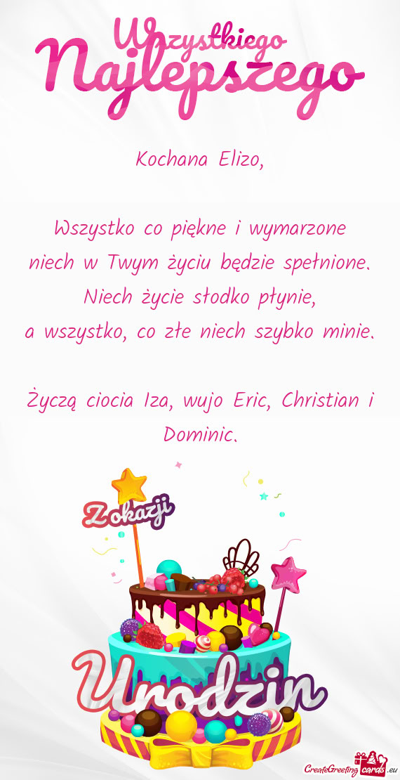 Życzą ciocia Iza