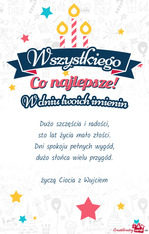 Życzą Ciocia z Wujciem