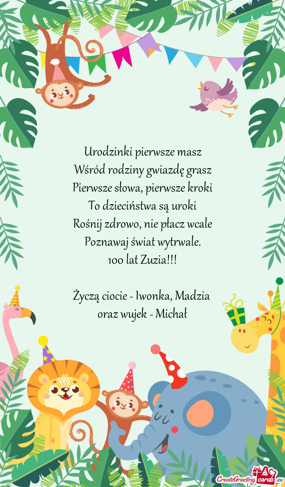 Życzą ciocie - Iwonka, Madzia