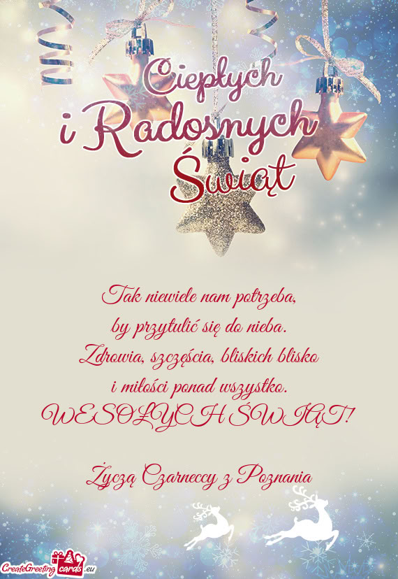 Życzą Czarneccy z Poznania