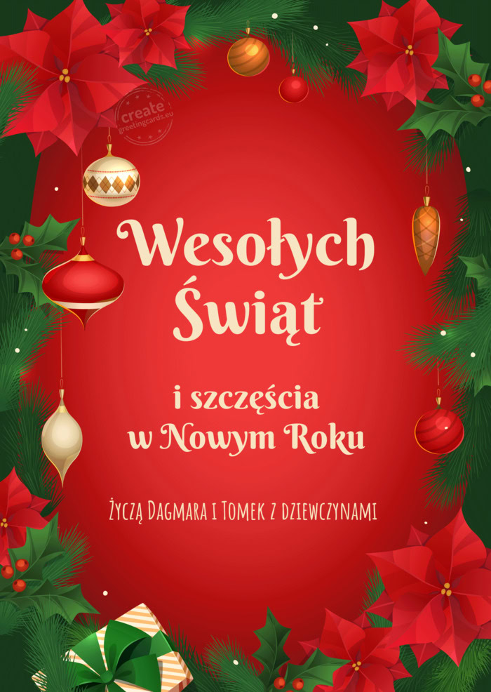 Życzą Dagmara i Tomek z dziewczynami