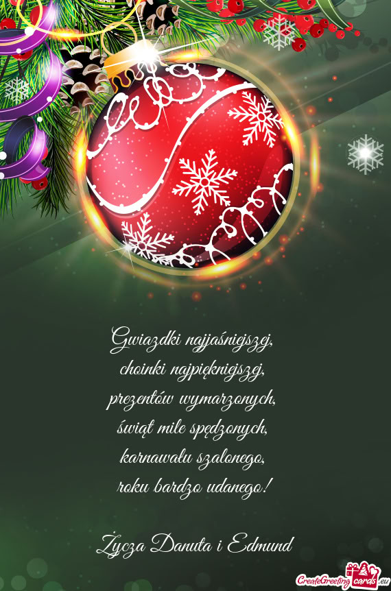 Życza Danuta i Edmund