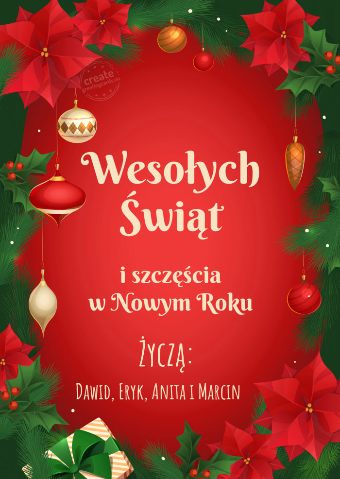 Życzą: Dawid, Eryk, Anita i Marcin ❤️