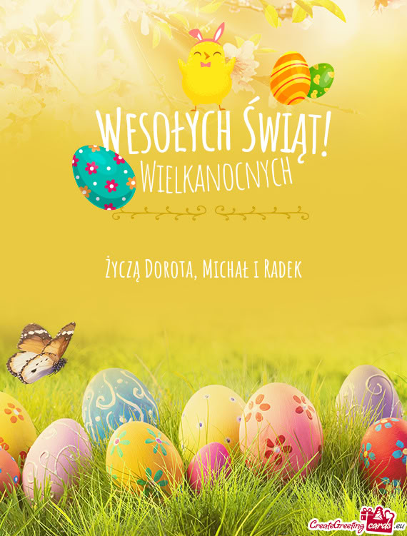 Życzą Dorota, Michał i Radek