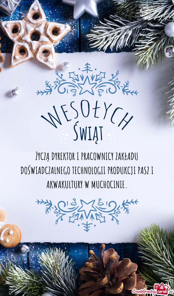 ŻYCZĄ DYREKTOR I PRACOWNICY ZAKŁADU DOŚWIADCZALNEGO TECHNOLOGII PRODUKCJI
