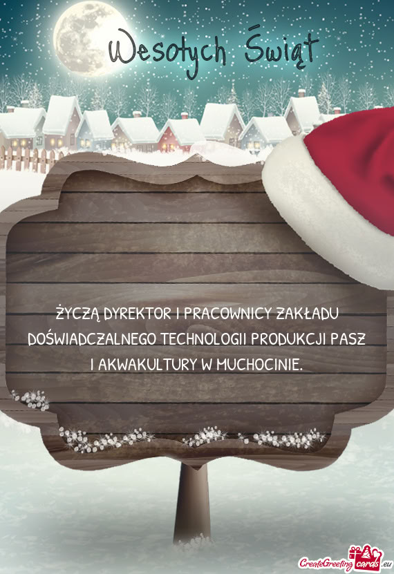 ŻYCZĄ DYREKTOR I PRACOWNICY ZAKŁADU DOŚWIADCZALNEGO TECHNOLOGII PRODUKCJI