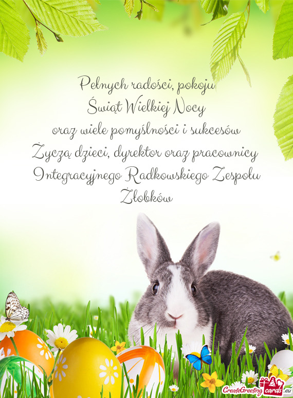 Życzą dzieci, dyrektor oraz pracownicy