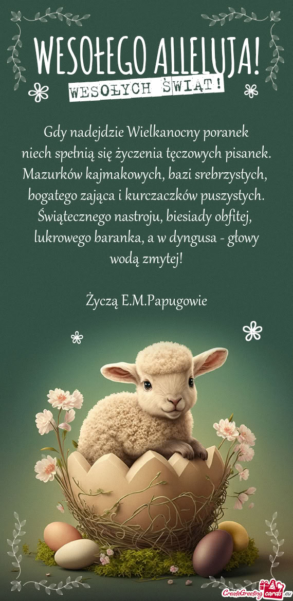Życzą E.M.Papugowie