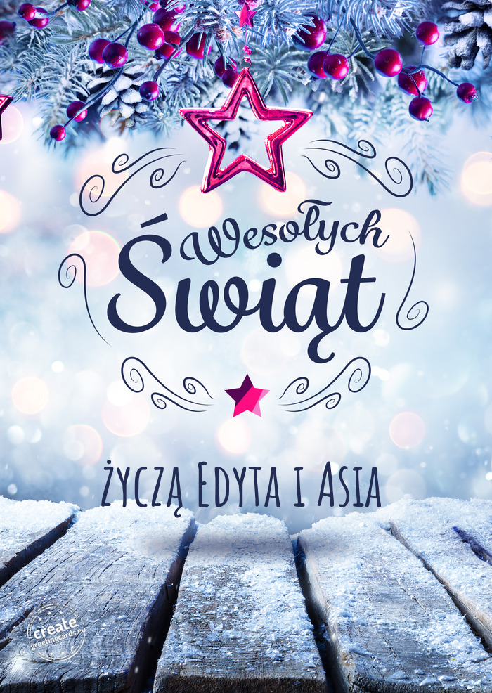 Życzą Edyta i Asia Wesołych Świąt