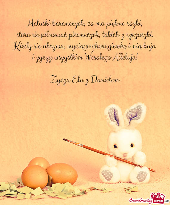 Życzą Ela z Danielem