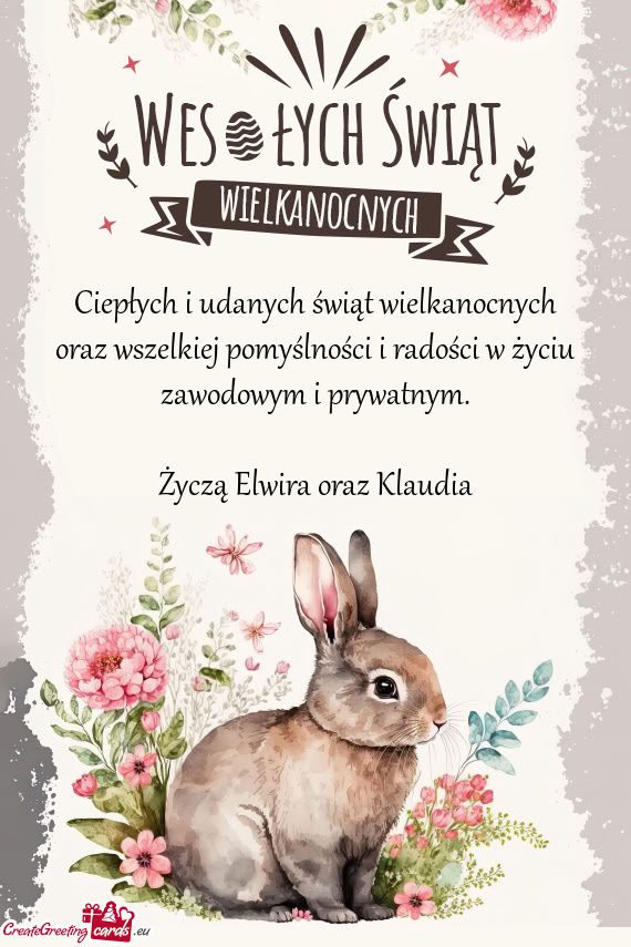 Życzą Elwira oraz Klaudia