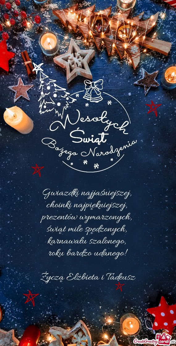 Życzą Elżbieta i Tadeusz