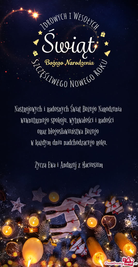 Życzą Ewa i Andrzej z Maciusiem