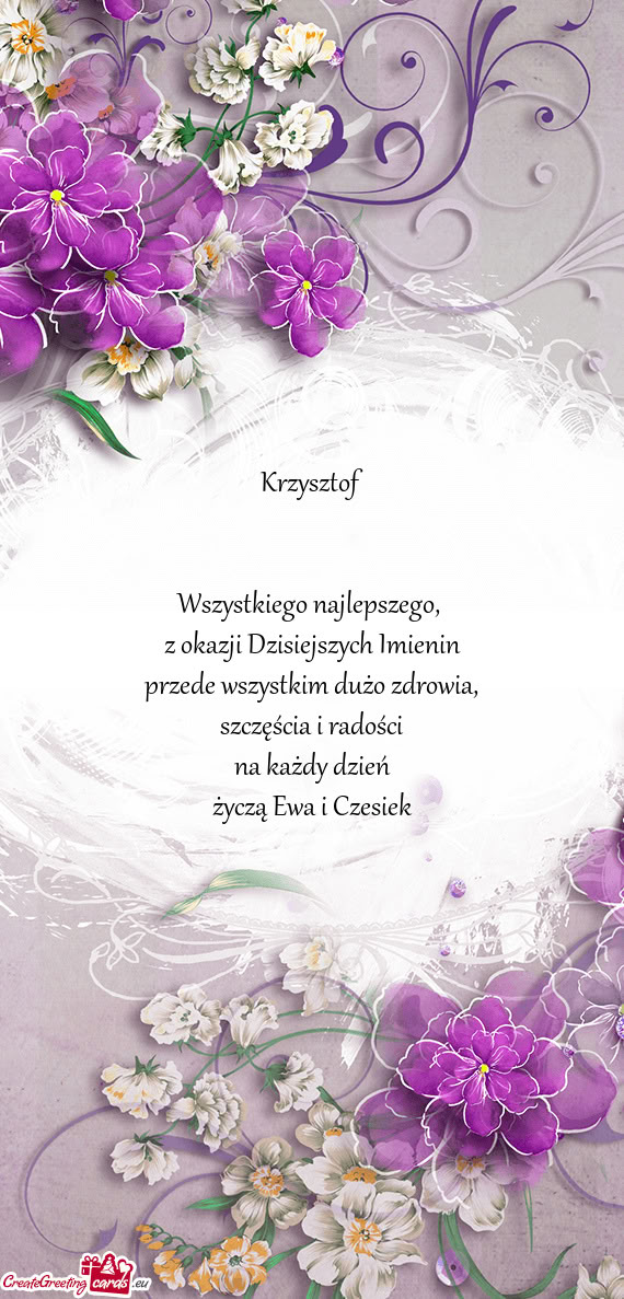 Życzą Ewa i Czesiek