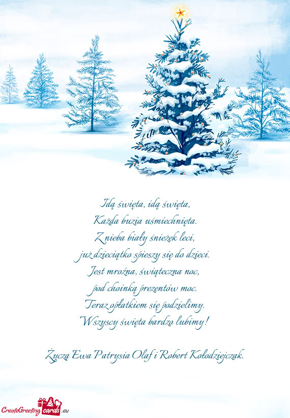 Życzą Ewa Patrysia Olaf i Robert Kołodziejczak