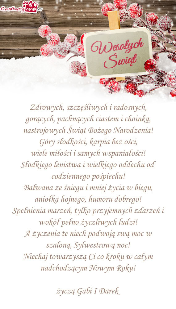 Życzą Gabi I Darek