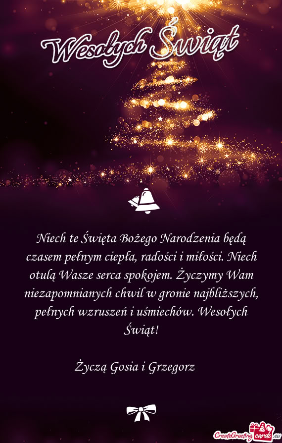 Życzą Gosia i Grzegorz 😁