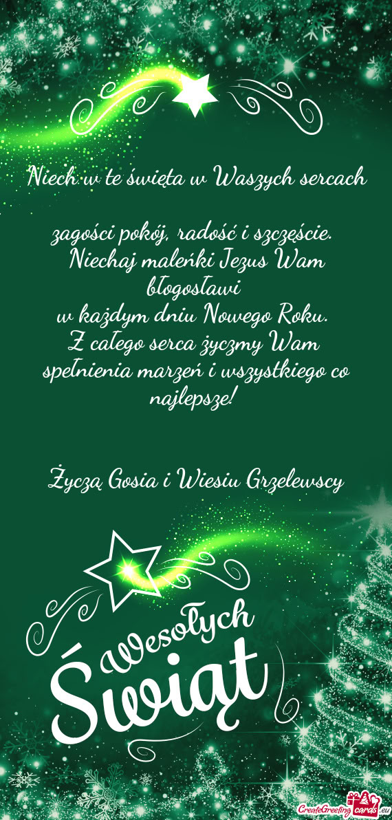 Życzą Gosia i Wiesiu Grzelewscy