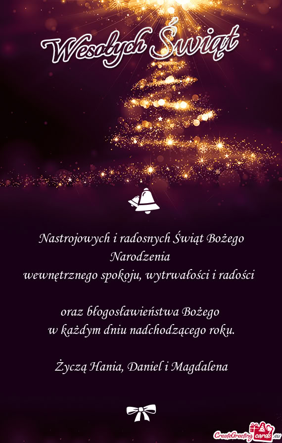 Życzą Hania, Daniel i Magdalena