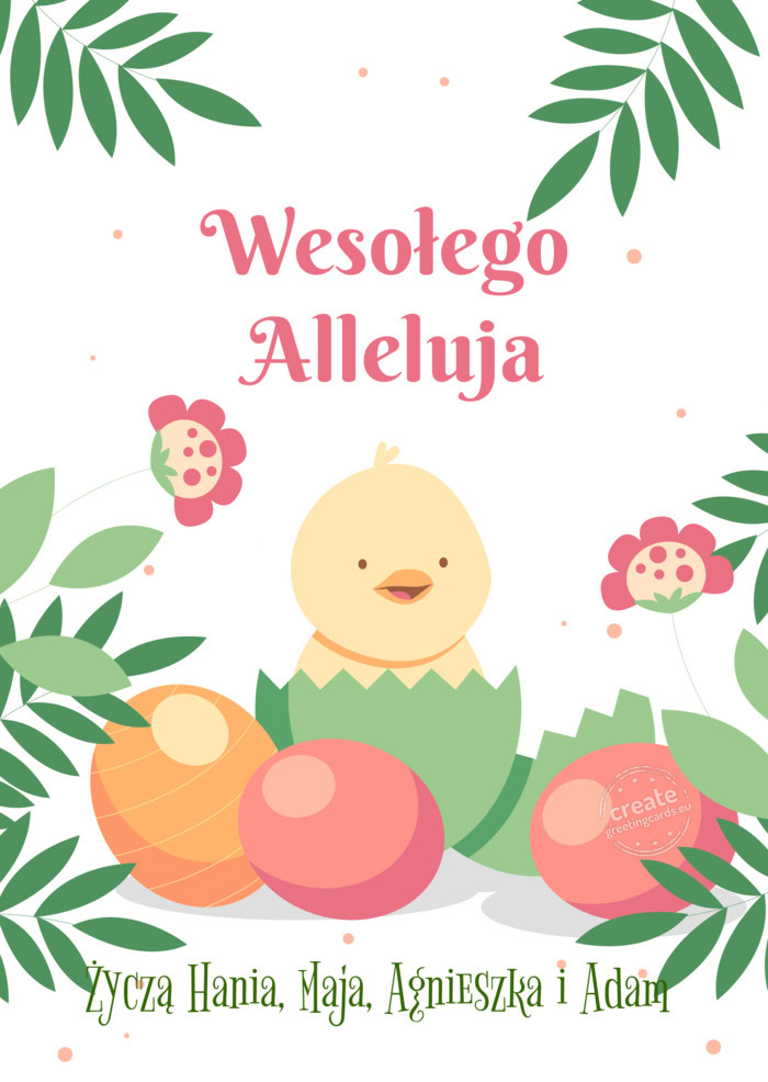 Życzą Hania, Maja, Agnieszka i Adam