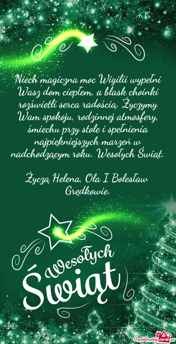 Życzą Helena, Ola I Bolesław