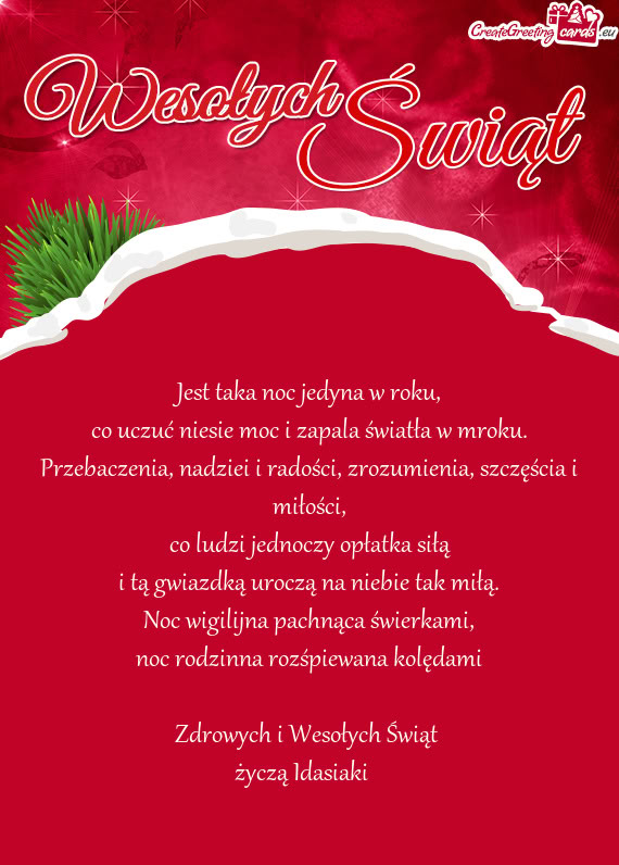 Życzą Idasiaki 🙂