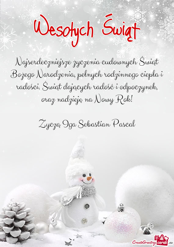 Życzą Iga Sebastian Pascal