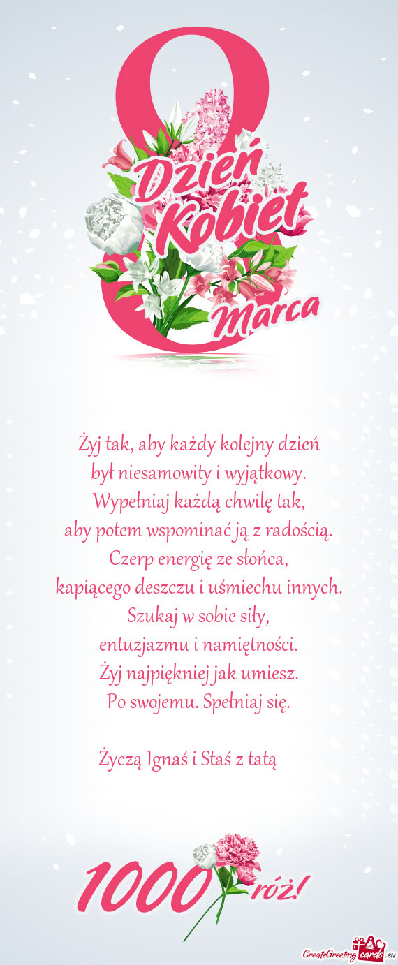 Życzą Ignaś i Staś z tatą ♥️