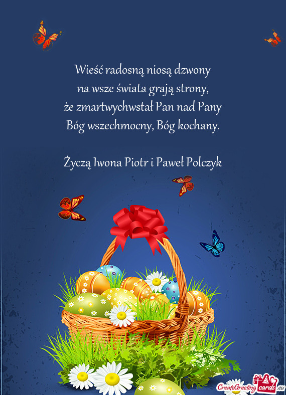 Życzą Iwona Piotr i Paweł Polczyk
