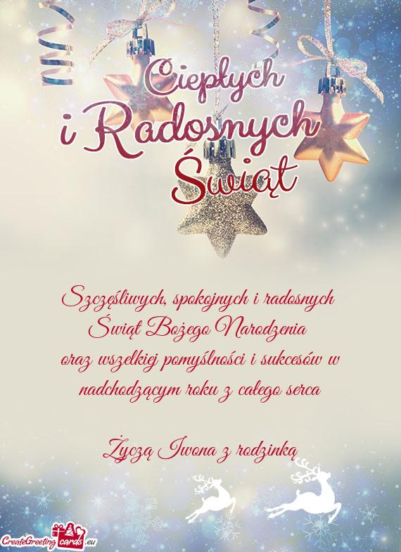 Życzą Iwona z rodzinką