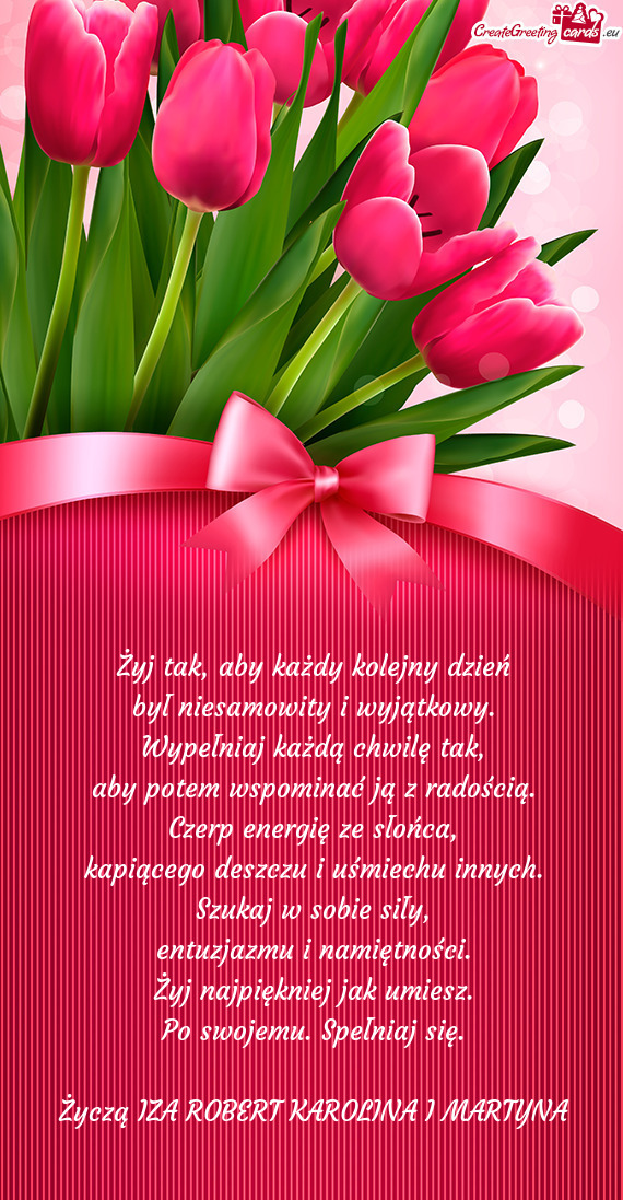 Życzą IZA ROBERT KAROLINA I MARTYNA
