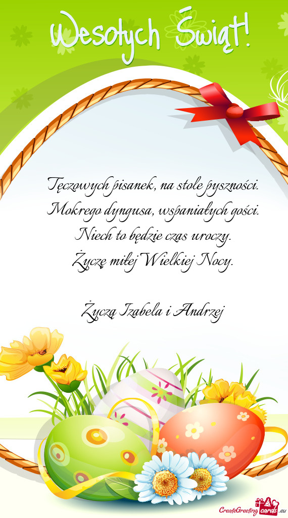 Życzą Izabela i Andrzej