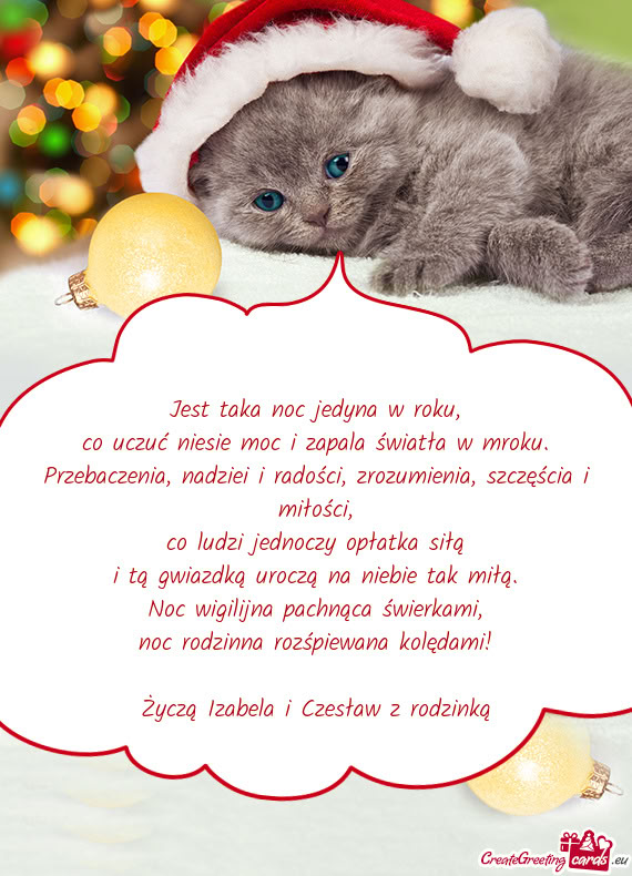 Życzą Izabela i Czesław z rodzinką