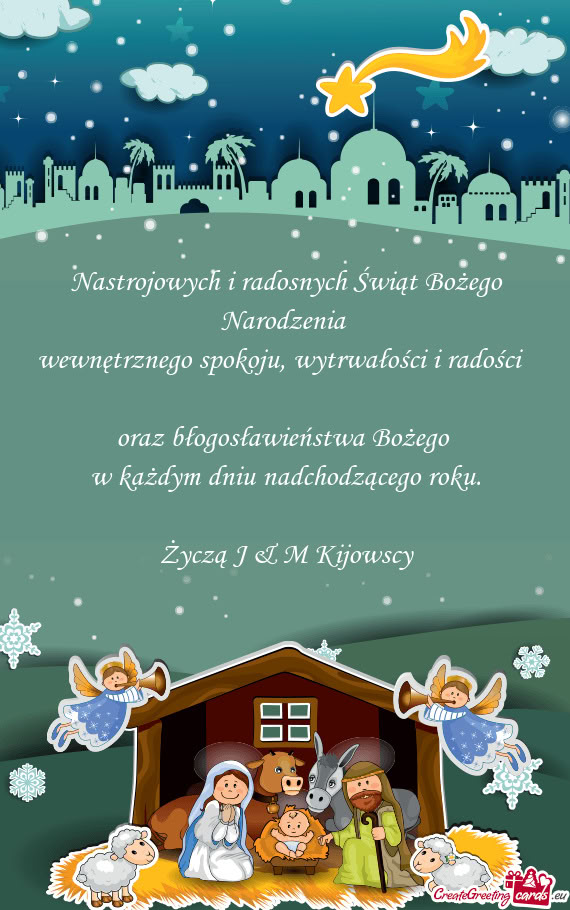 Życzą J & M Kijowscy