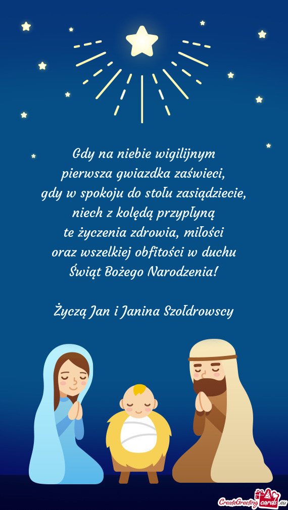 Życzą Jan i Janina Szołdrowscy