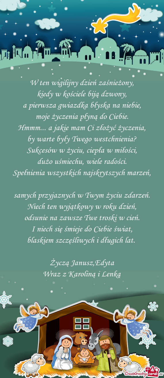 Życzą Janusz,Edyta